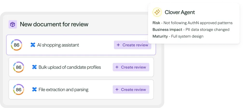 Clover Security design review candidates and agentic risk analysis
