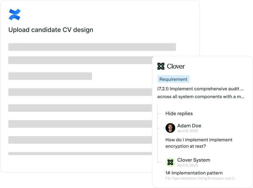 Clover Security embedded remediation guidance in documents and tickets